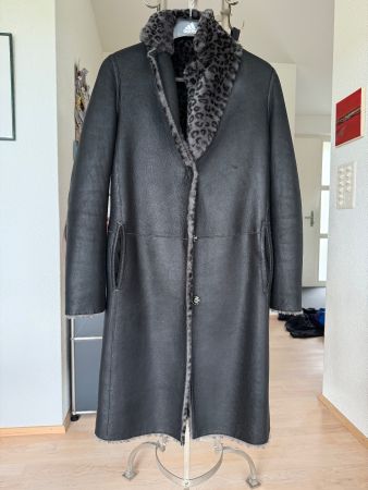 Q-21 Leder- Lammfellmantel 2 seitig tragbar