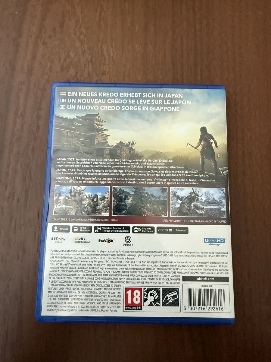 Spiele: Assassin's Creed Shadows PS5 Spiel – Gebraucht aus Glattpark(Opfikon) von Sonyc 1