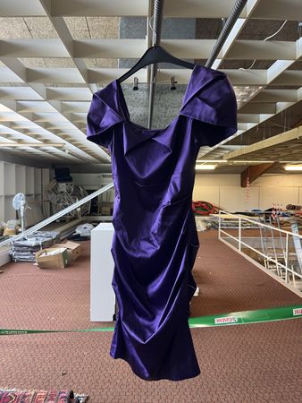 Pinups Kleid Lila Satin Gr. S, Sommerkleid, Neuwertig!