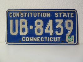 USA Nummernschild Auto License Plate CONNECTICUT UB-8439