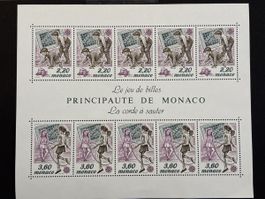 Timbres Monaco Jeu de Billes / La corde à sauter Neufs 2023