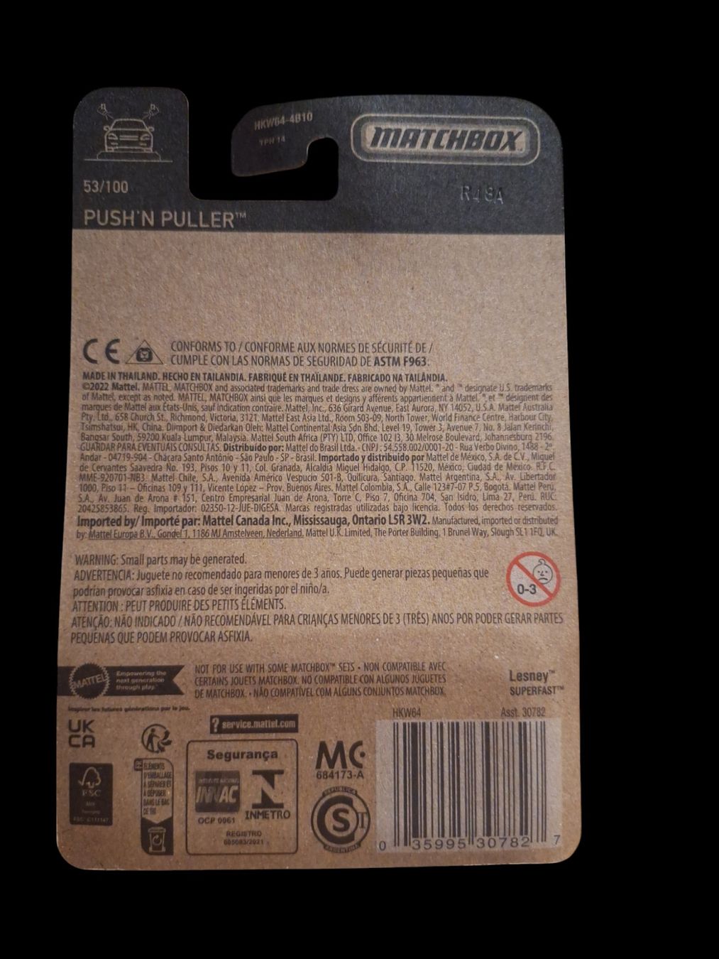 Matchbox Modellini d'auto: Matchbox 2023 Push'n Puller 53/100 L – Nuovo e nell'imballaggio originale da Adlikon venduto da Mmartin0 1
