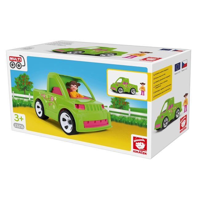 Giocattoli: Spielzeugauto Pickup mit Gärtnerin – Nuovo e nell'imballaggio originale da Mosnang venduto da glascom 1