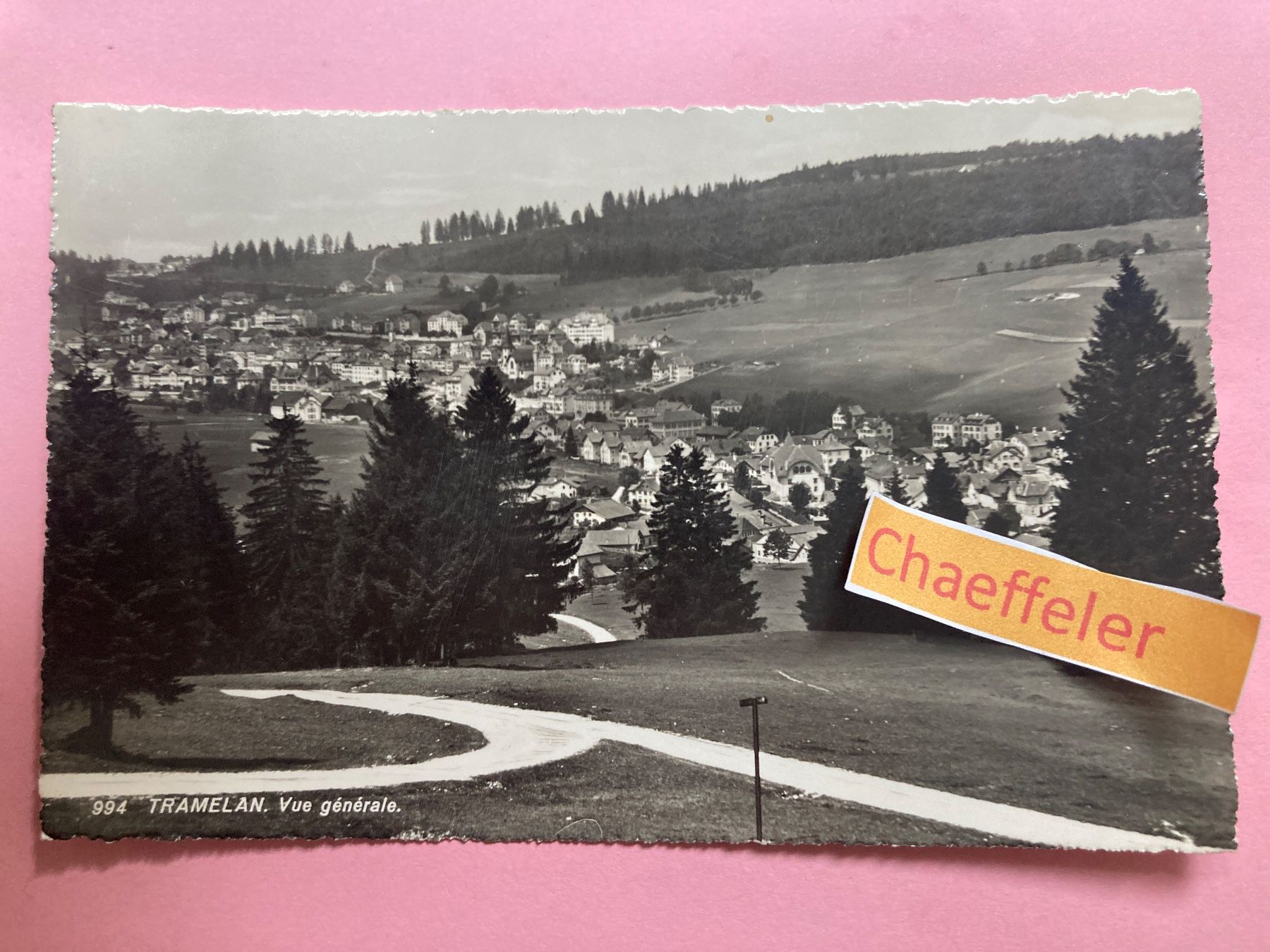 Cartoline postali: 994 Tramelan. Vue générale – Usato da Zürich venduto da Chaeffeler
