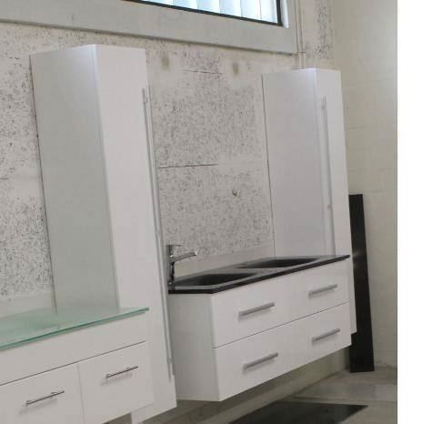 Lavabi & lavandini: 150cm GLASS Doppelwaschtisch  WEISS – Nuovo e nell'imballaggio originale da Dietikon venduto da Baedershop24 2