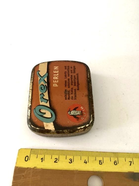 Barattoli: Antike Blechdose OREX Perlen – Usato da Eglisau venduto da mar_5rn2 4