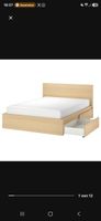 Bis 15.08, Bett mit Schubladen 140x200, ikea malm