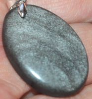 Anhänger L-4174 – Silber Obsidian 29x20mm