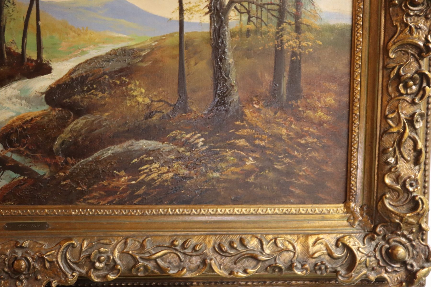 Gemälde: André E. Wiesner großes Ölgemälde Waldlandschaft – Gebraucht aus Zürich von KE-Sales 3