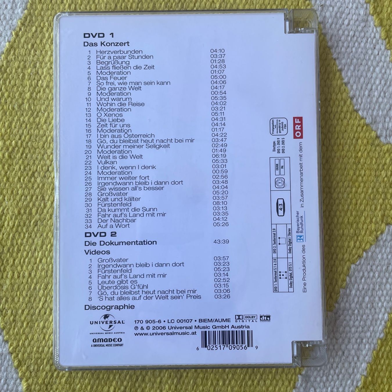 Tutti i DVDs: STS STEINBÄCKER TIMISCHL SCHIFFKOWITZ-2DVD HERZVERBUNDEN – Usato da Rorschacherberg venduto da CD-Roli 1