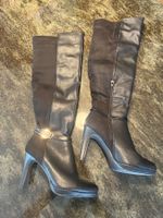 Schwarze Overknee-Stiefel Gr. 38, Top Zustand