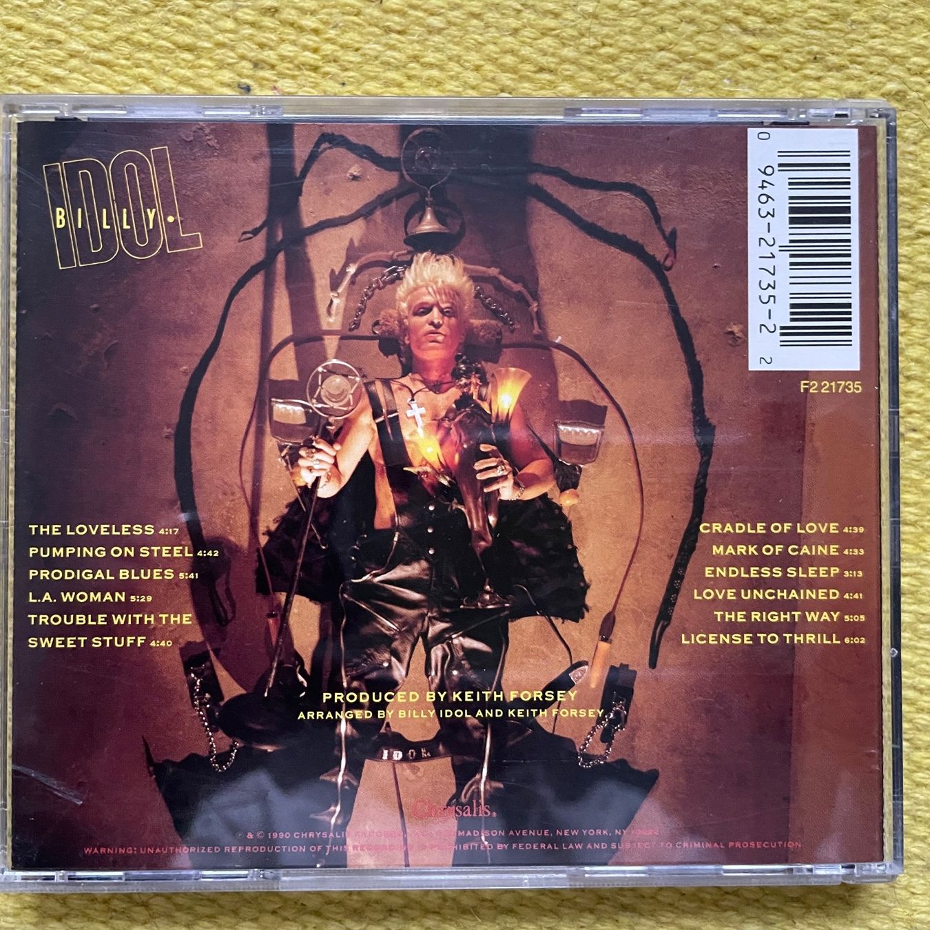CD: BILLY IDOL-CHARMED LIFE – Usato da Rorschacherberg venduto da CD-Roli 1