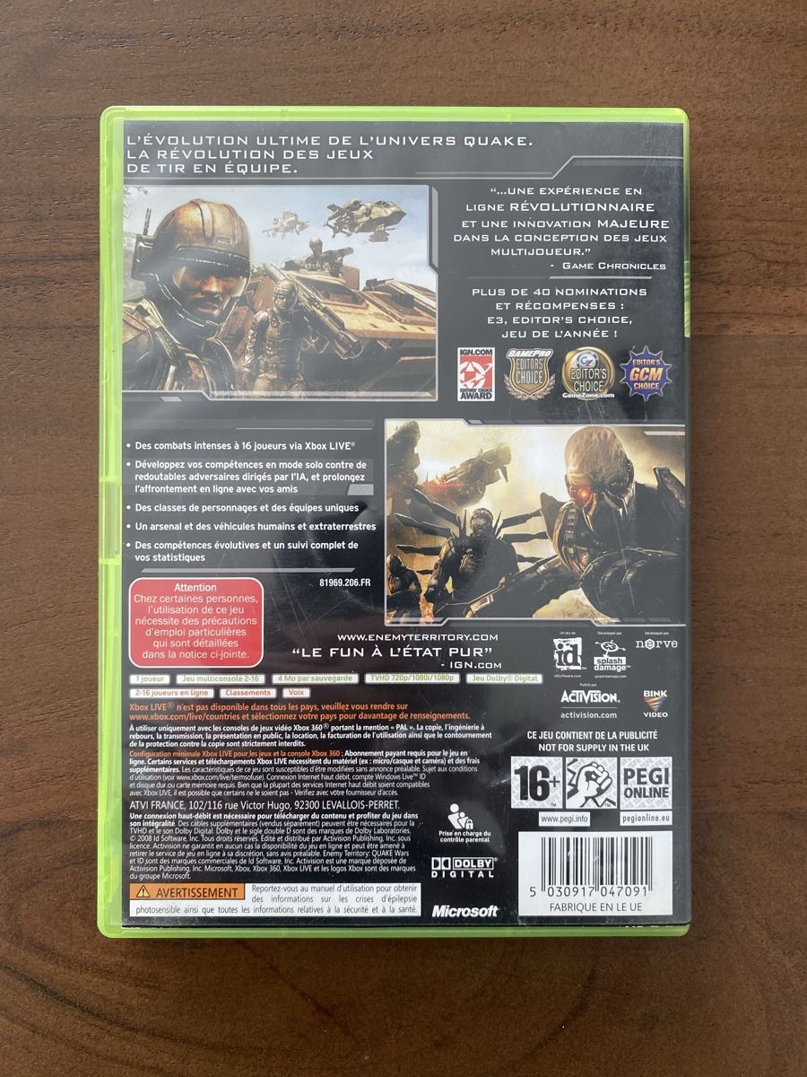 Microsoft Giochi: Enemy Territory: Quake Wars für Xbox 360 – Usato da Thunstetten venduto da Virus_33 2