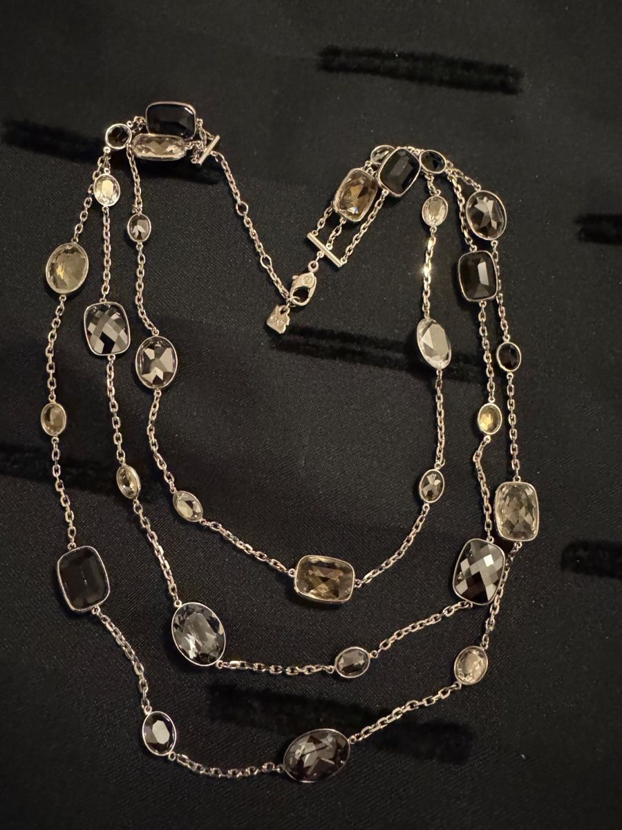 Swarovski Catenine: Swarowski Silver Tone Multi Gemstone Necklace – Usato da Zürich venduto da salifali 1