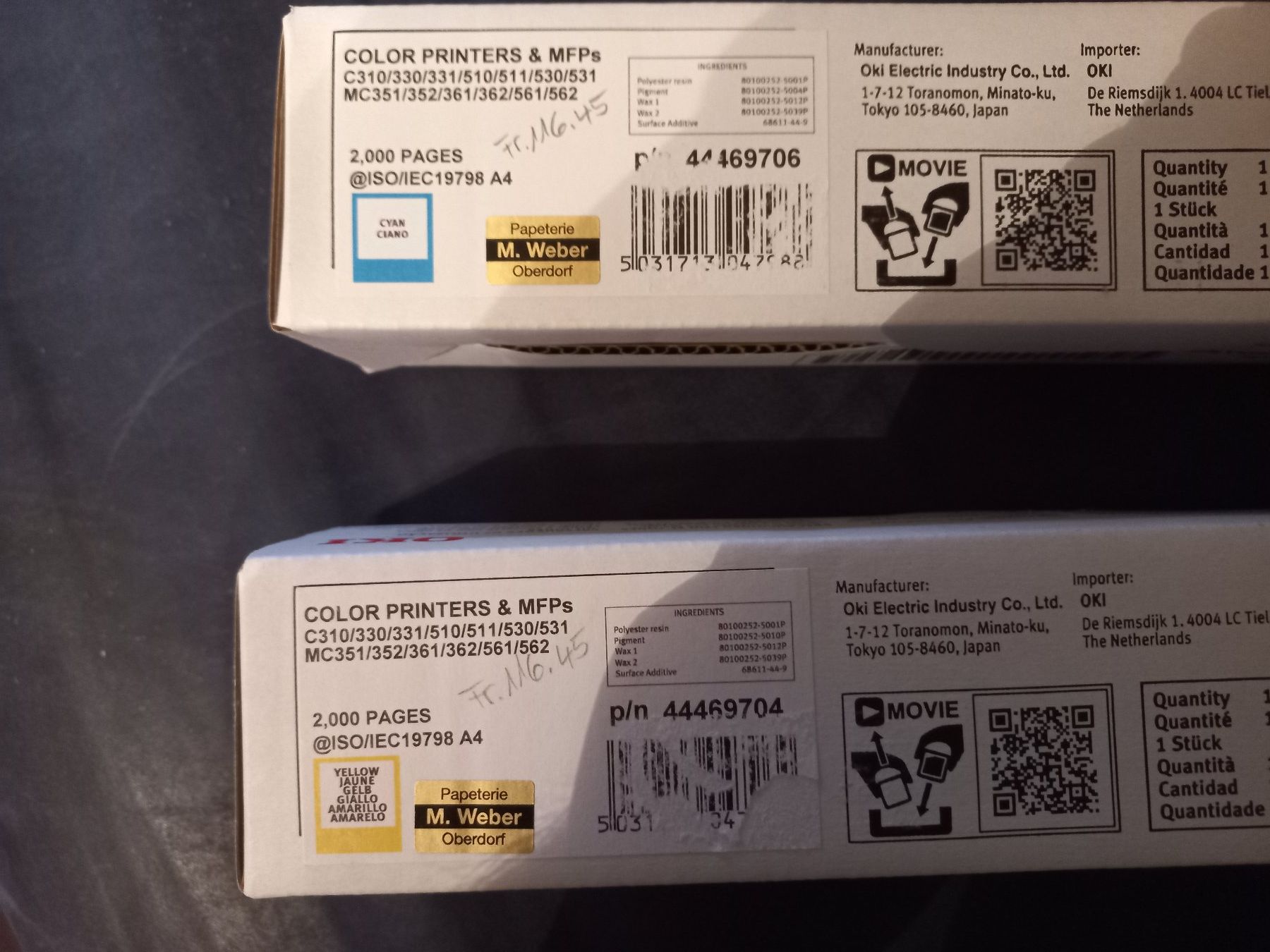 Oki Cartouches & Toner: Oki Toner – Neuf avec emballage d'origine à Niederdorf par ladyblue76 2