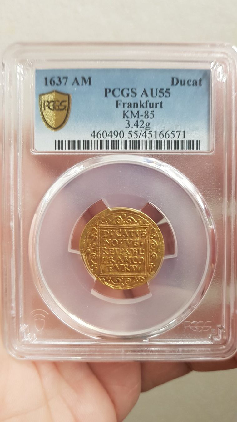 Tutti le monete: TOP AU55 Ducat Frankfurt 1637 – Usato da Meyrin venduto da menelaos77