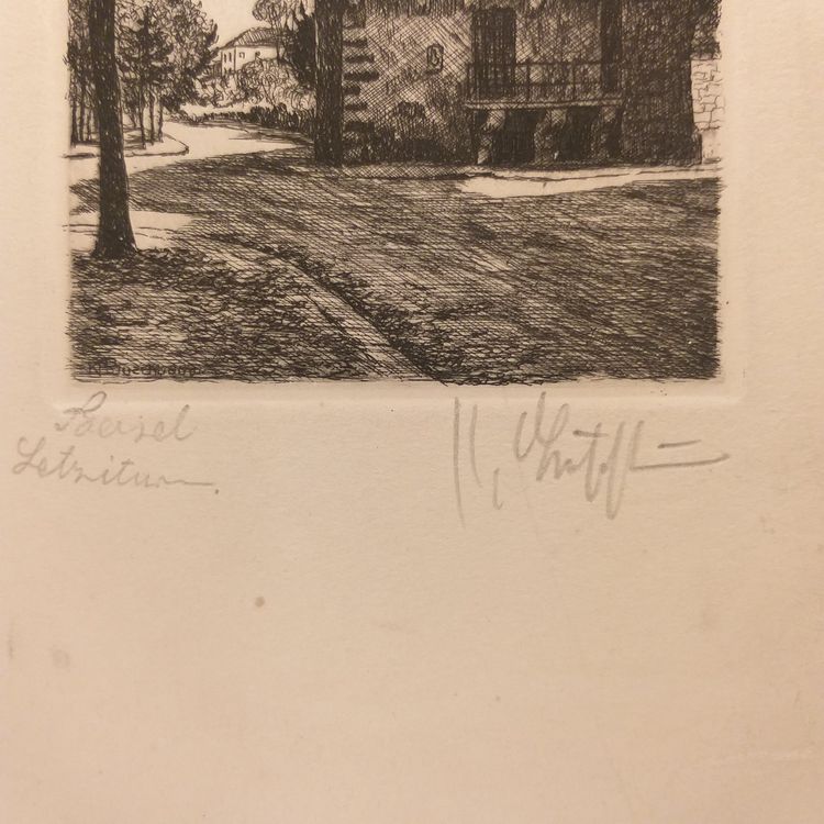 Grafiken & Lithographien: (KOPIE) Original Radierung Letziturm Basel 1928 – Gebraucht aus Basel von only.art 3