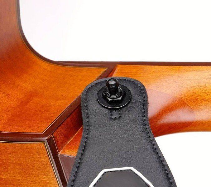 Strumenti musicali: Gurtpin, Gurtschloss für Gitarre oder E-Bass – Nuovo e nell'imballaggio originale da Basel venduto da Pickman 1