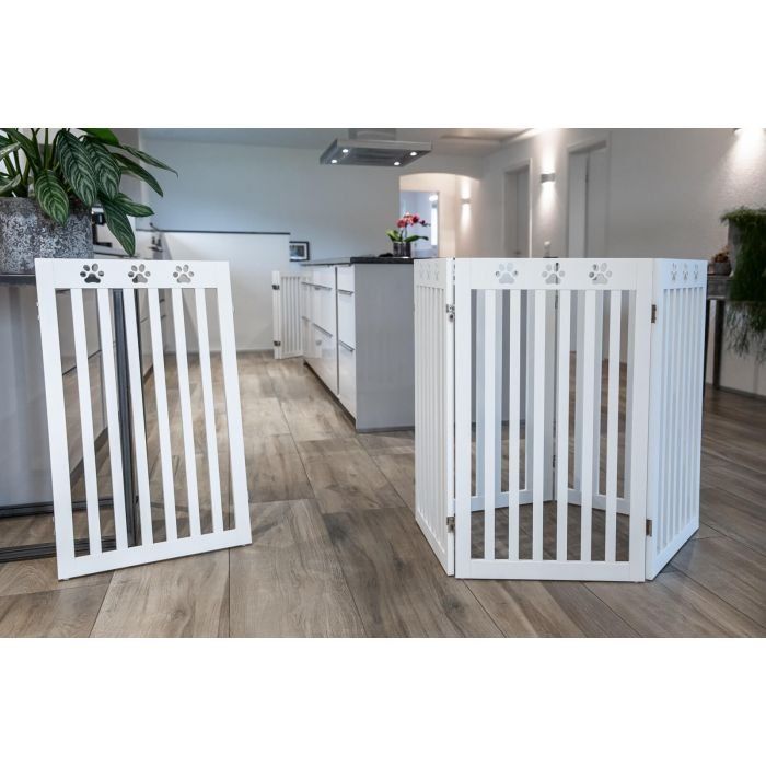Gabbie, trasporto & Sicurezza: Hunde-Absperrgitter "Paris" 4-teilig, mit Pfotendesign – Nuovo e nell'imballaggio originale da Niederönz venduto da Quitta 4