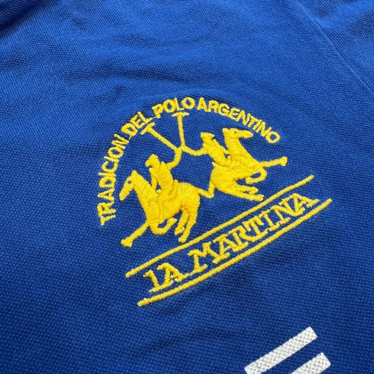 Ralph Lauren Magliette Polo: La Martina Porsche Stuttgart blue polo Ralph lauren retro – Usato da Rheinfelden venduto da sourced_limited 2