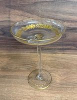 Elegante Vintage Glasschale/ Pokal mit Golddekor, Top!