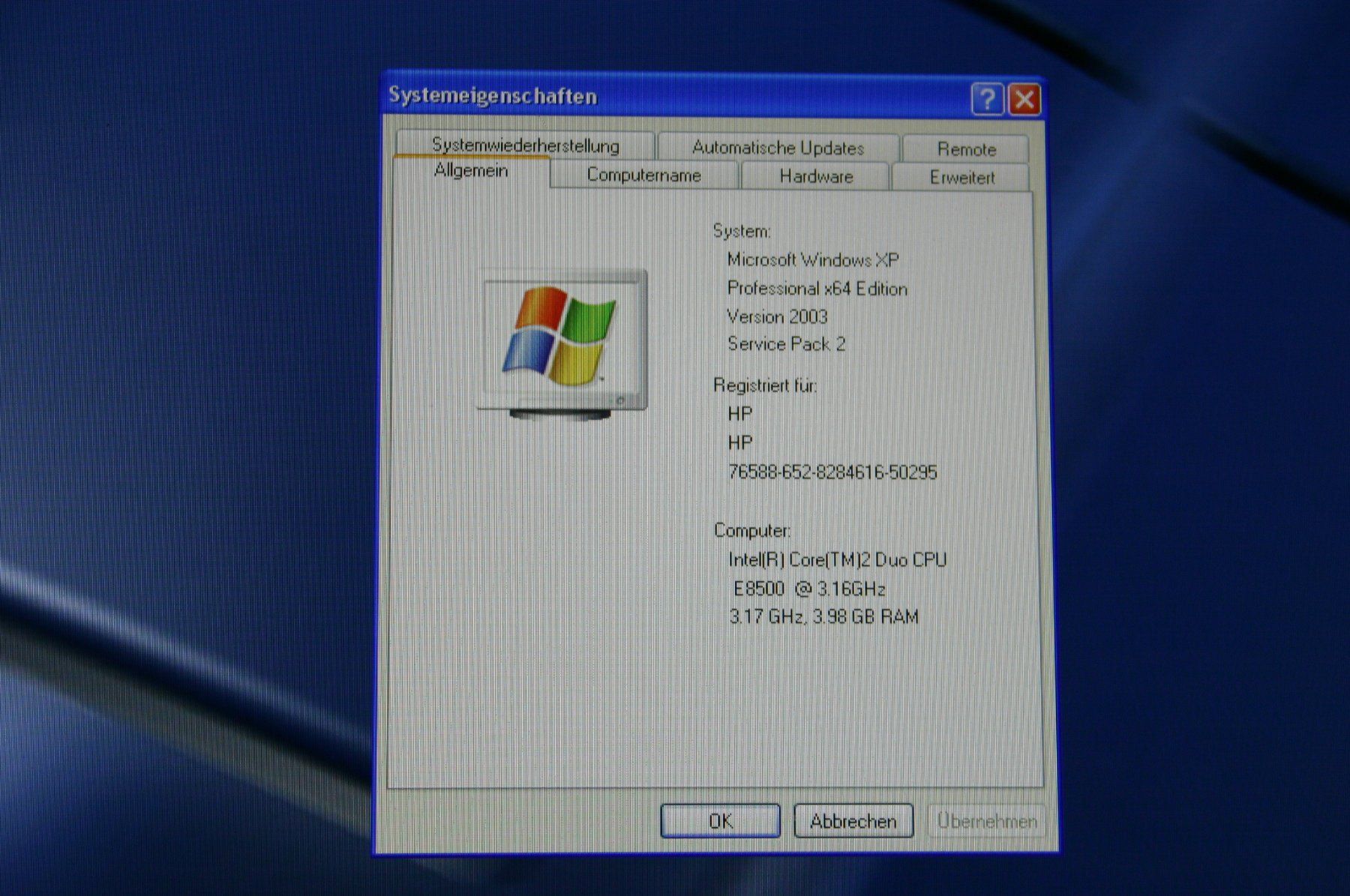 Hewlett Packard PC: Windows XP 64Bit SP2 HP PC diverse Modelle – Usato da Stettlen venduto da Bigjm 6
