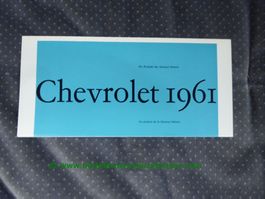 Chevrolet Modellprogramm 1961 deutsch/französisch GM-Biel