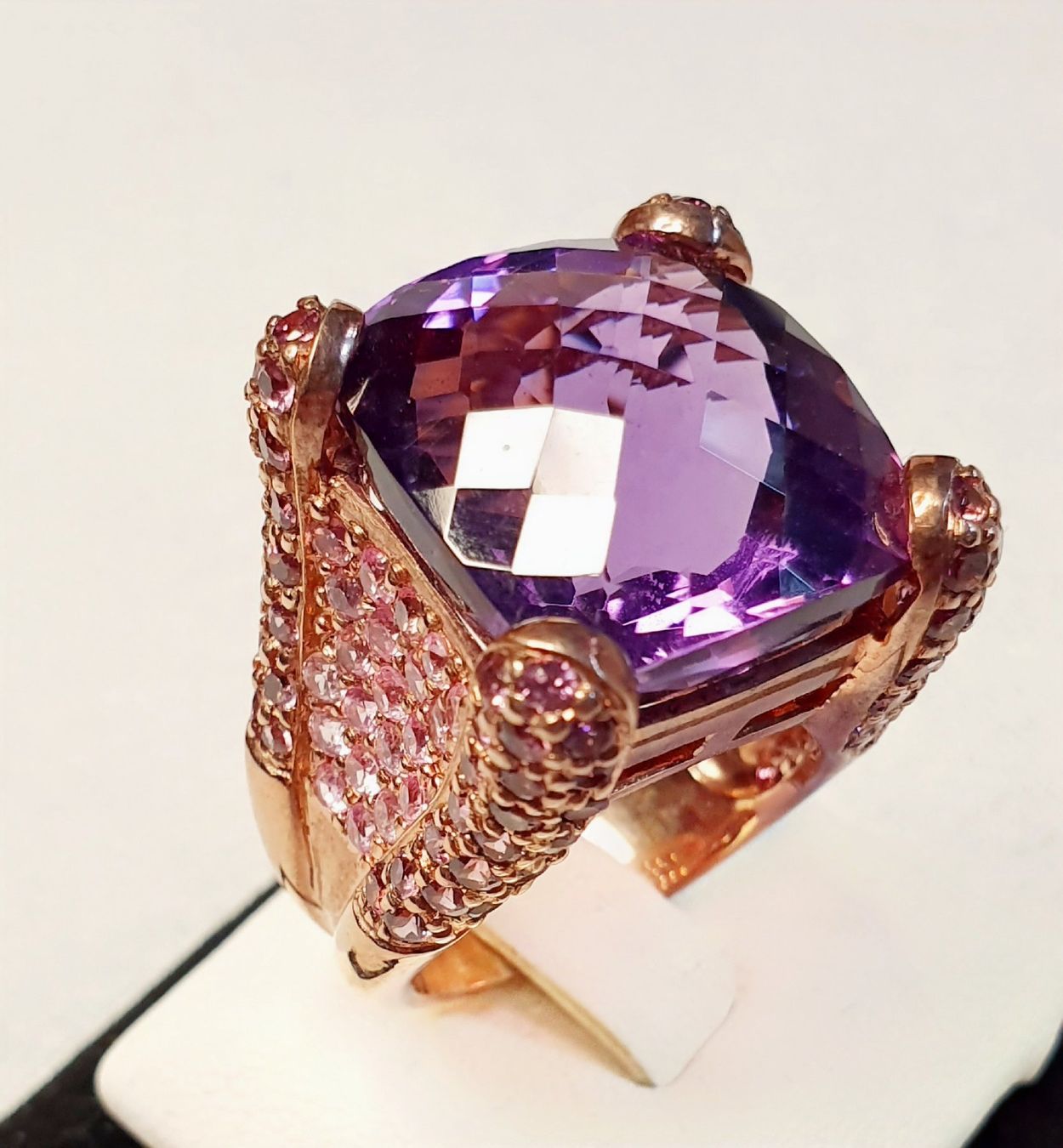 Anelli: Wunderschöner Amethyst Ring, Rose Gold Optik, Grösse 57 – Nuovo e nell'imballaggio originale da Zürich venduto da adriben 7