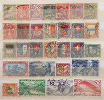 PRO JUVENTUTE: Des timbres oblitérés des années 1915 à 1931