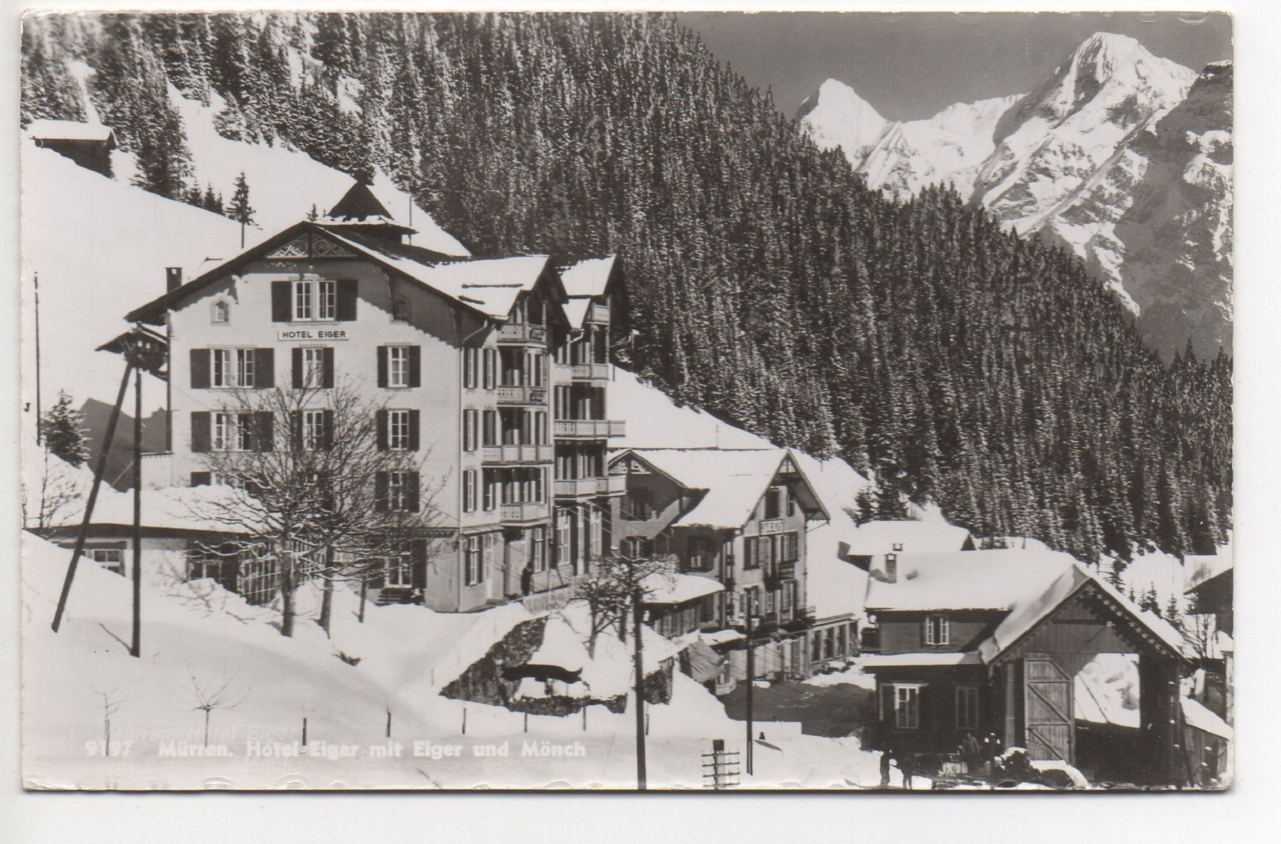 Cartoline postali: MÜRREN Hotel Eiger mit Eiger und Mönch – Usato da Jona venduto da philajona
