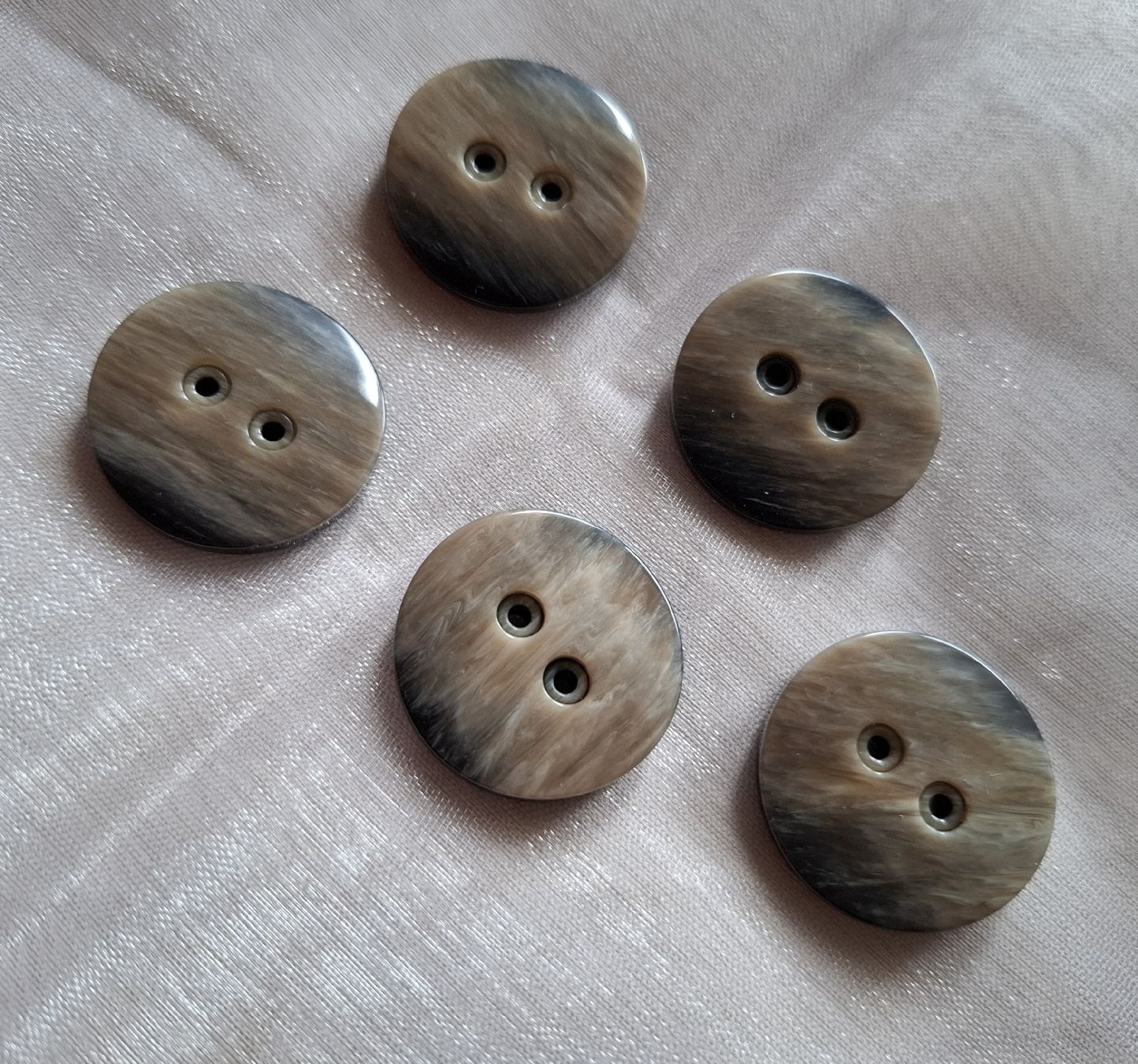 Knöpfe: 5 Stück robuste Knöpfe, 30 mm. – Gebraucht aus Dietikon von Hirschkopf 1