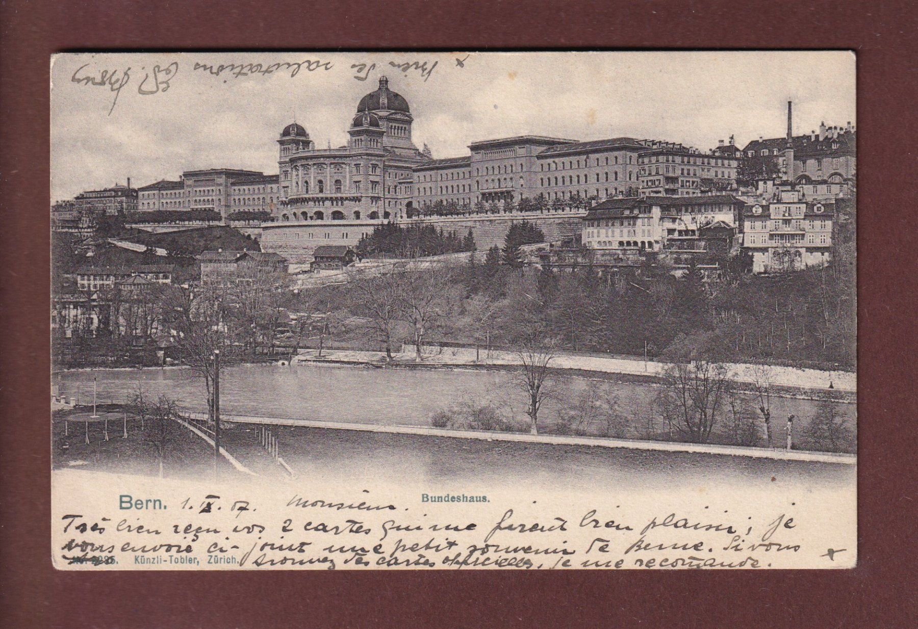 Cartoline postali: BERN - Bundeshaus - 1907 – Usato da Pully venduto da nicecards