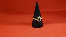 ring mit blauem Stein, neuwertig, Grösse 17 mm