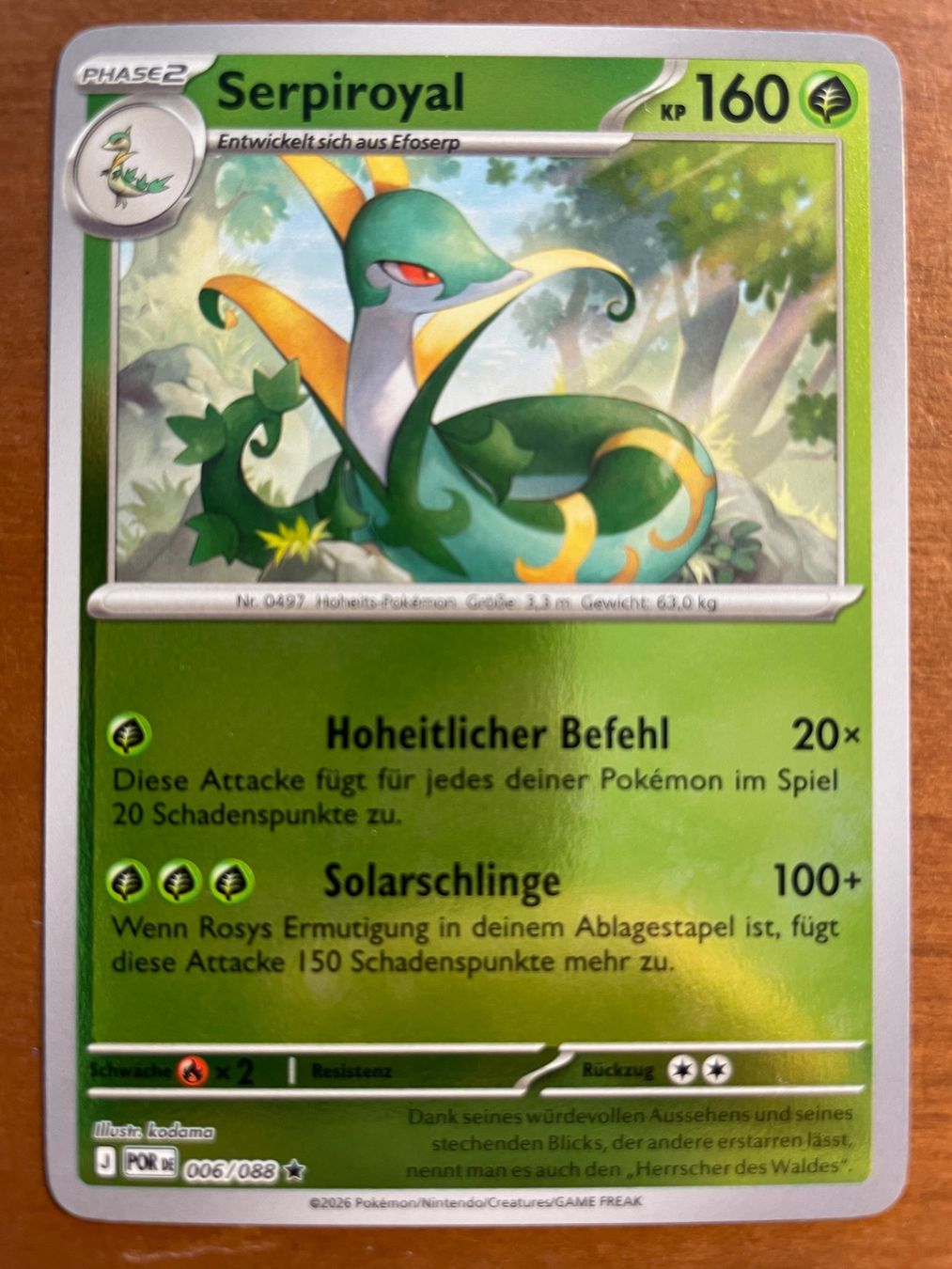 Pokémon Carte collezionabili: Pokemon Serpiroyal Reverse (Versand gratis) – Nuovo (secondo la descrizione) da Chur venduto da Angerson