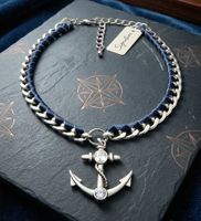 Statement Collier mit Anker-Anhänger & Strass - A&C neu