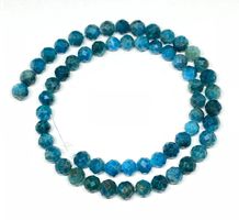Natürliche blaue Apatit Perlen, 6mm facettiert