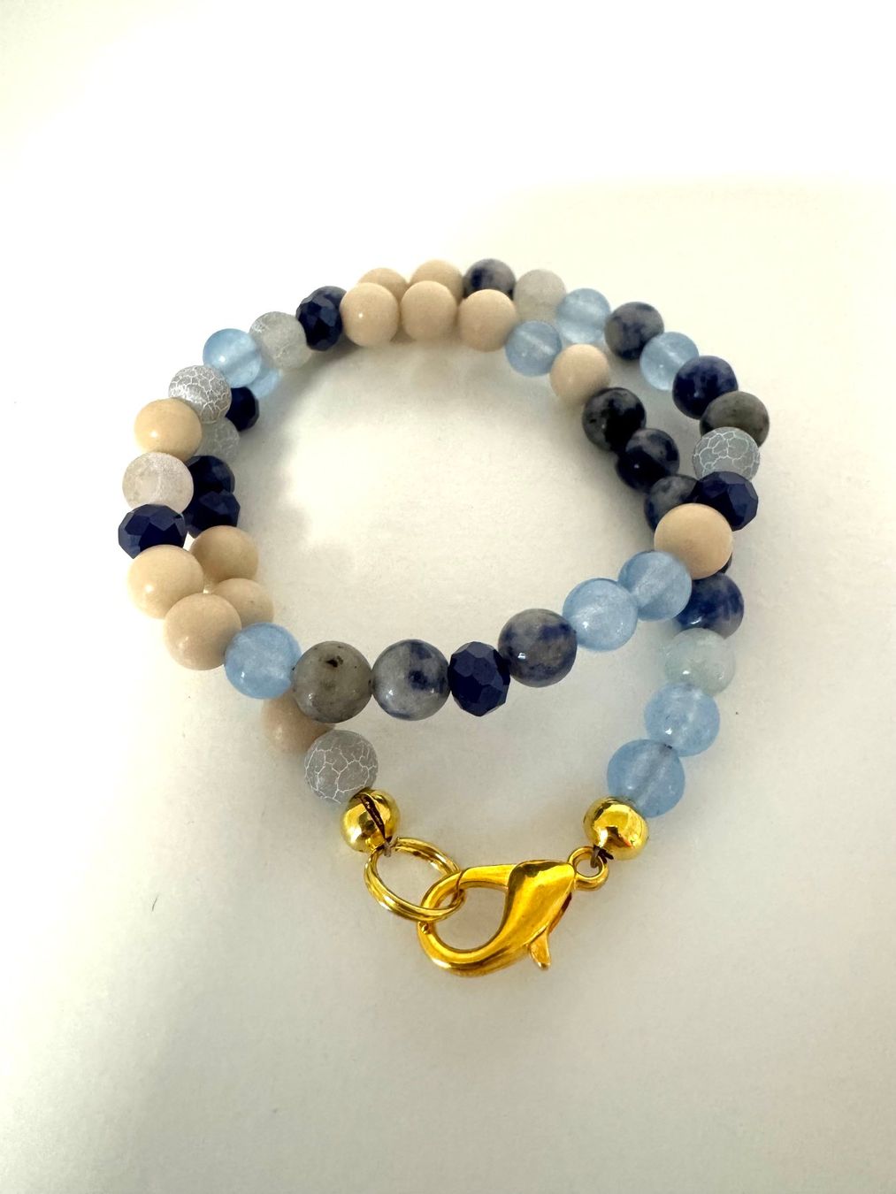 Catenine: Kinderkette /Sodalith, Achat, Kunststein – Nuovo (secondo la descrizione) da Biberist venduto da tl-schmuck 2