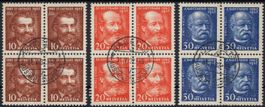 50 Jahre Gotthardbahn - Viererblock Serie mit ET-Stempel