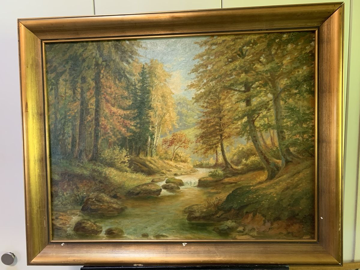 Tableaux: Waldlichtung Ölgemälde  – D'occasion à Wolfhalden par SecondAntique