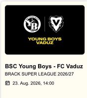 BSC Young Boys - FC Vaduz 23.08.2026, Fussballticket