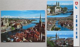 2x AK Fotos Zürich um 1980