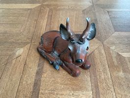 Vintage Gartenzwerg Reh Gartendeko Tierfigur Gartenfigur