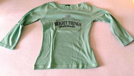 Langarmshirt mit Glitzerprint für Mädchen - Grösse XS -