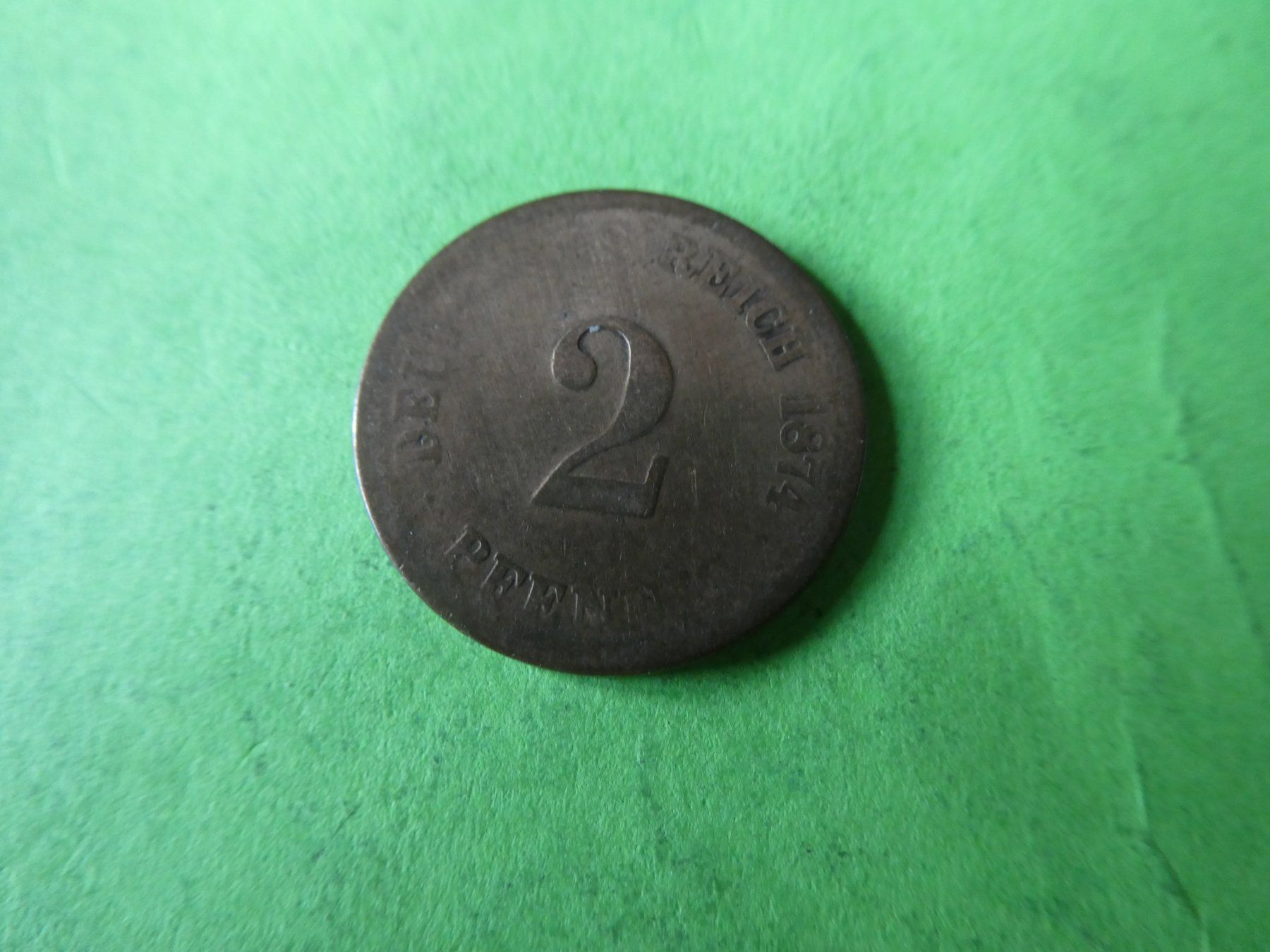 Toutes les monnaies: Dt. Reich 1874, 2 Pfennig – D'occasion à Hinterforst par Rohusri