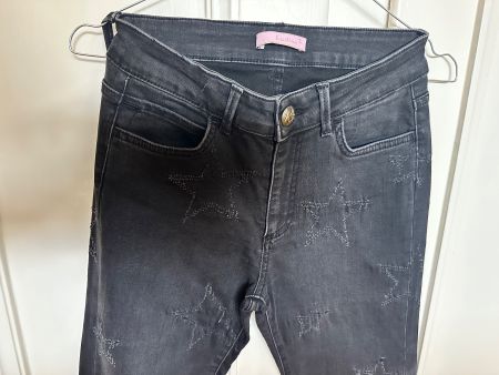 KRISTINA TI black skinny jeans with stars, size 26