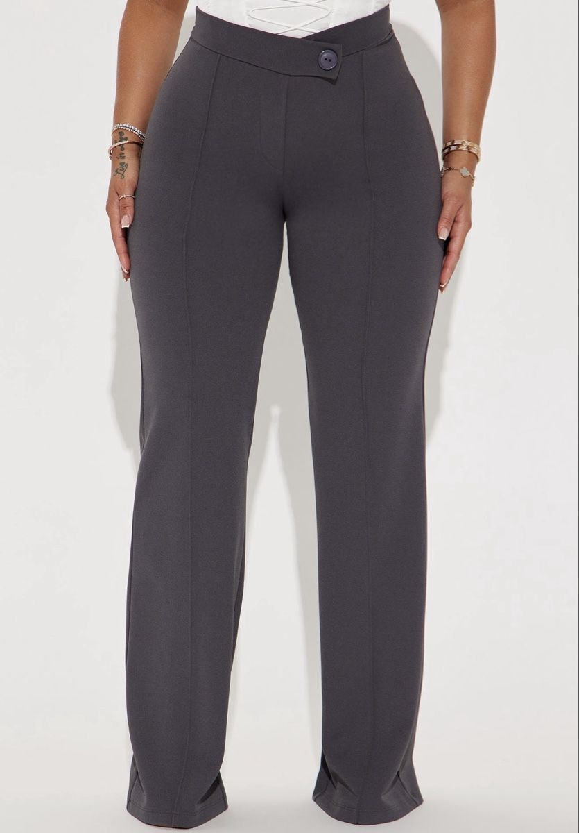 Pantaloni: Elegante Stoffhose mit Schlag, Anthrazit, Grösse L – Nuovo e nell'imballaggio originale da Luzern venduto da rin_c5rv 1