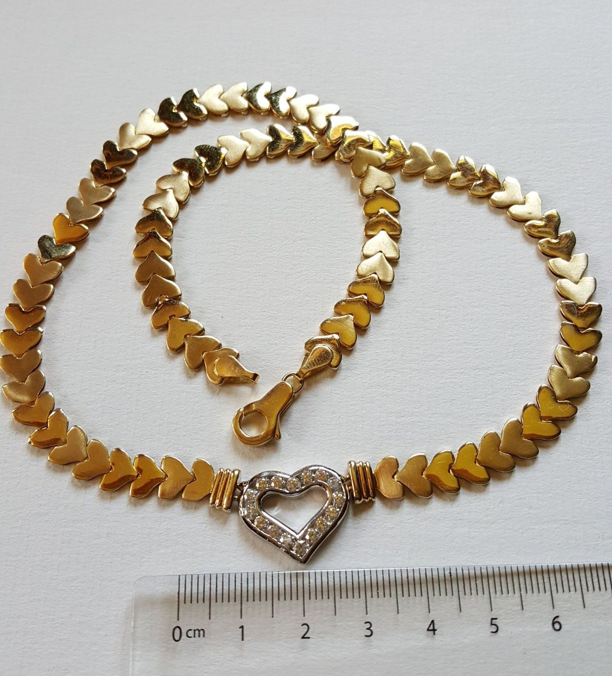 Catenine: Massiv 585 Gold Collier Mit Steine – Usato da Wald ZH venduto da Aniade 1