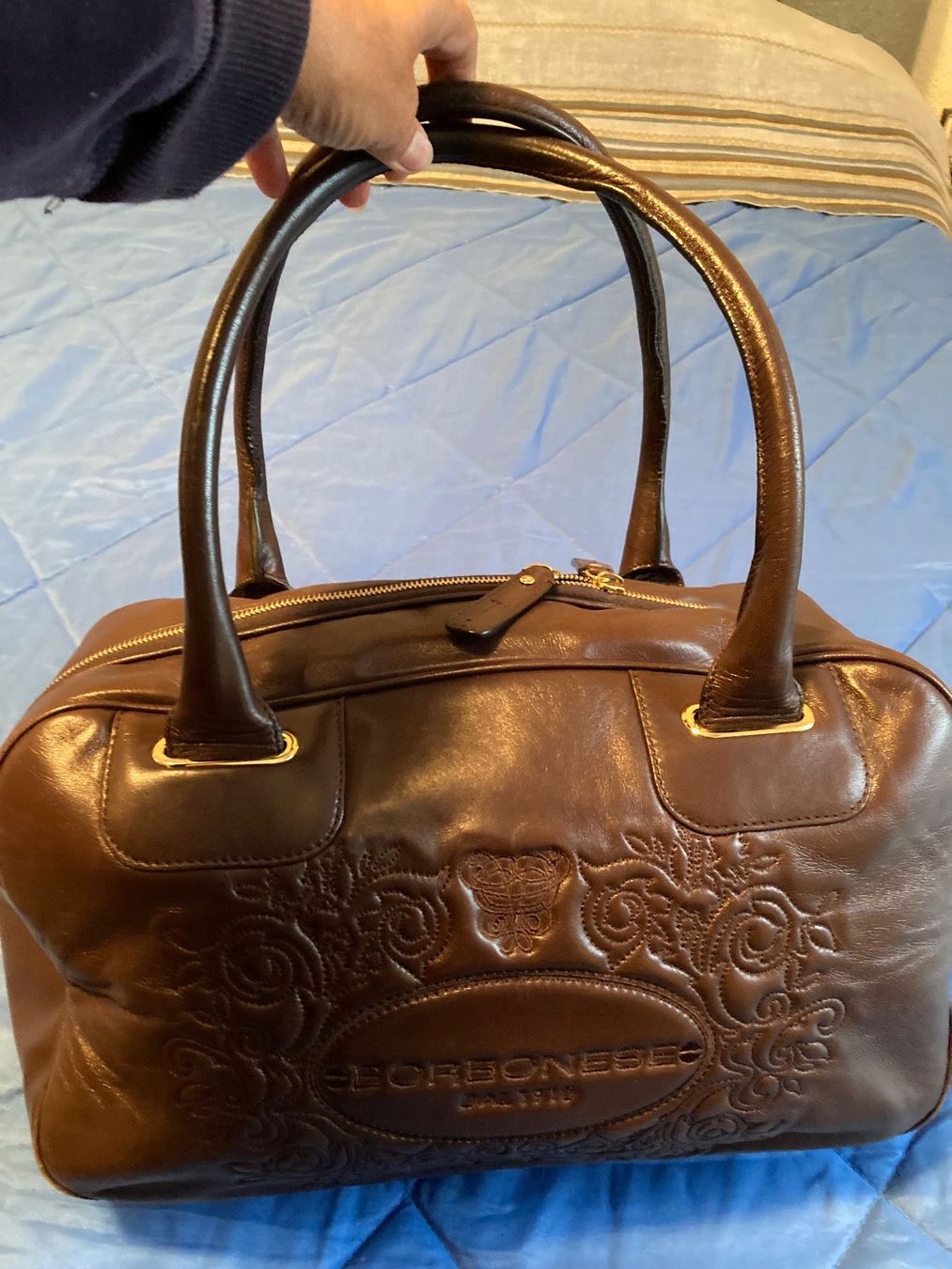 Borbonese Borse da donna: Borbonese borsa in pelle marrone – Usato da Viganello venduto da Orisole 5