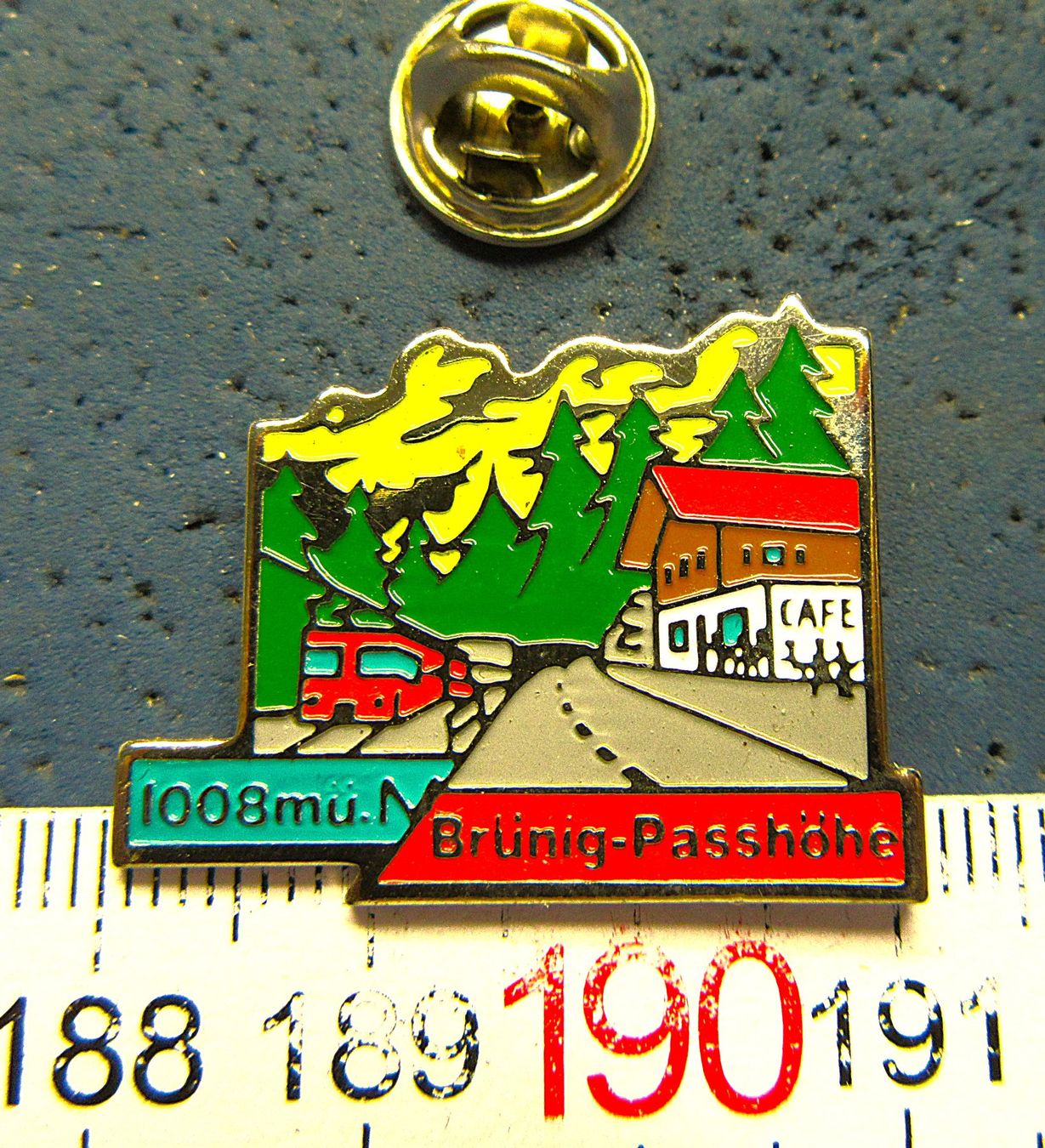 SBB/CFF/FFS Plaketten & Abzeichen: BRÜNIG-BAHN PASSHÖHE ZUG CAFE PIN – Gebraucht aus Ettingen von Hausi4711