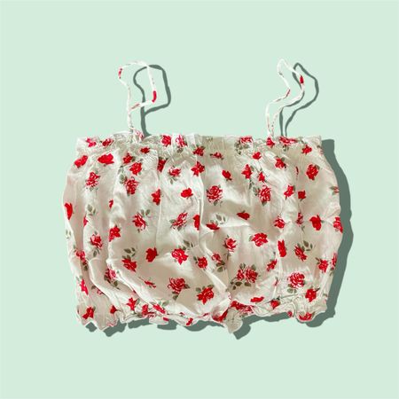 CROP TOP WITH FLOWERS FROM TEZENIS XS/S